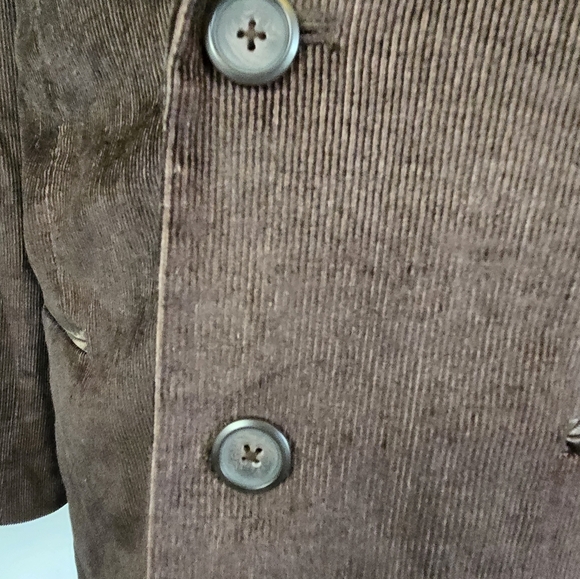Guess Jeans Brown Corduroy Blazer Jacket L Vintage-Inspired Textured Sport Coat - Picture 3 of 8